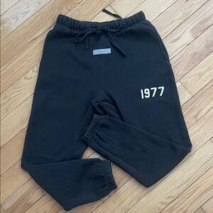 Fear of God Black Jogger Pants with 1977 Detail